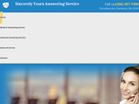 Sincerely Yours Answering Service website screenshot