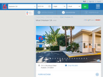 Motel 6 Anaheim CA website screenshot