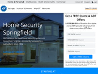 ADT Security Services, LLC. website screenshot