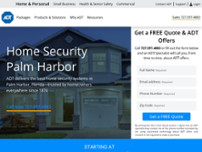 ADT Security Services website screenshot