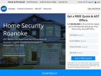 ADT Security Services, LLC. website screenshot