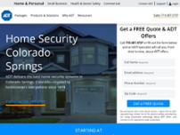 ADT Security Services website screenshot