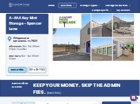 Website Screenshot A-AAAKey Mini Storage - Spencer Lane