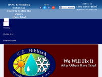 C.L. Hibbard Plumbing, Heating, & Air Conditioning, Inc. website screenshot