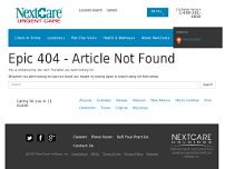 NextCare Urgent Care website screenshot