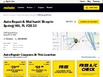 Website Screenshot Meineke Car Care Center