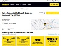 Website Screenshot Meineke Car Care Center