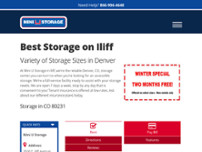 Mini U Storage website screenshot