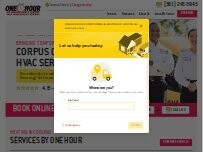 Website Screenshot One Hour Air Conditioning & Heating