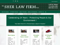 The Sher Law Firm PLLC website screenshot