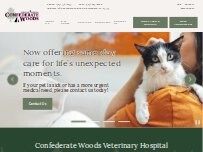 Website Screenshot Confederate Woods Veterinary Hospital