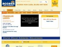 Access Self Storage website screenshot