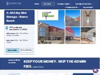 Website Screenshot A-AAAKey Mini Storage - Alamo Ranch