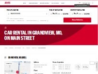 Website Screenshot Avis Car Rental