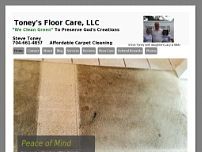 Toney's Floor Care,LLC website screenshot