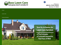 Bass Lawn Care website screenshot