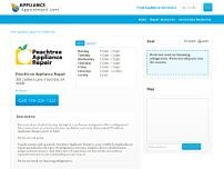 Peachtree Appliance website screenshot
