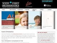 Austin Family Orthodontics website screenshot