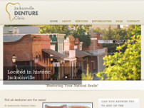 Jacksonville Denture Clinic website screenshot