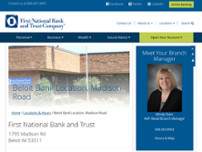 Screenshot for https://www.bankatfirstnational.com/locations/beloit-bank-location-madison-road/