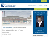 Screenshot for https://www.bankatfirstnational.com/locations/clinton-bank-location/
