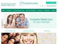 Carolina Comfort Dental website screenshot