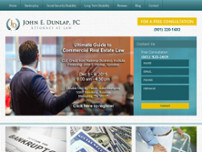 Law Office of John E. Dunlap PC website screenshot