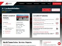 Website Screenshot A-1 Locksmith - North Dallas