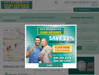 Hometown Cash Advance website screenshot