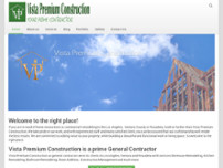 Vista Premium Construction website screenshot