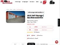 Website Screenshot AAA Self Storage Southwood