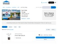 Website Screenshot East Valley Storage