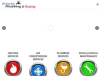 Priority Plumbing & Heating website screenshot