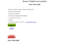 Dewey's Mobile Lock & Key website screenshot