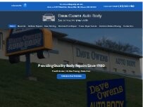 Website Screenshot Dave Owens Auto Body
