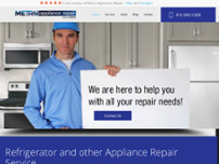 Metro Appliance Repair website screenshot