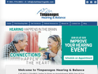 Timpanogos Audiology website screenshot