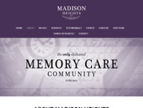 Madison Heights Memory Care Community website screenshot