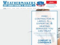 Website Screenshot Weathermakers Air Conditioning & Heating, Inc.