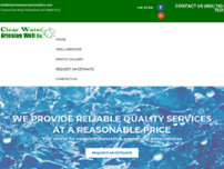 Clear Water Artesian Well Company website screenshot