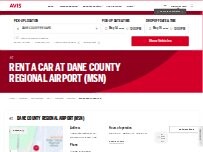Website Screenshot Avis Car Rental
