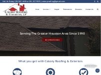 Website Screenshot Colony Roofing & Exteriors