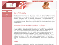 St. Mary's Birth & Midwifery Center website screenshot