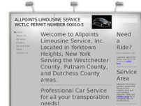 Allpoints Limousine Service website screenshot