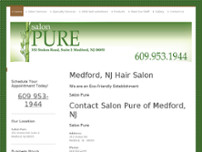 Salon Pure website screenshot