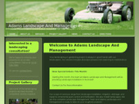 Adam's Landscaping website screenshot
