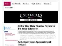 Color Bar Hair Studio website screenshot