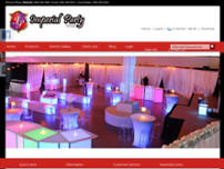 imperial party rentals website screenshot