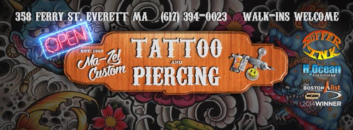 Ma-Zel Custom Tattoo and Piercing Logo