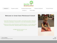 Great Start Montessori School website screenshot